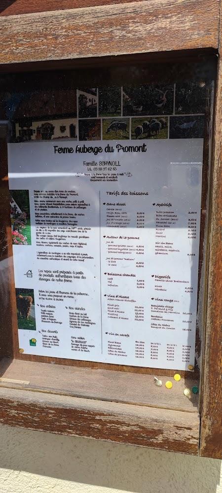 Ferme auberge du Promont - Menu Image 1